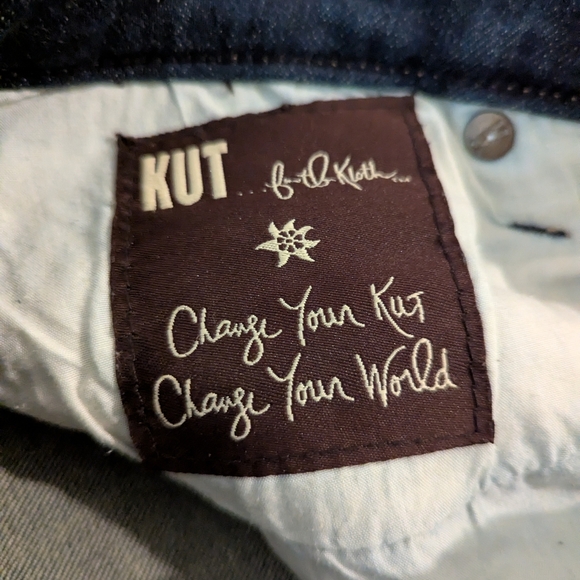 Kut from the Kloth Dark Blue Mid-Rise Shaggy Jeans - Picture 3 of 10